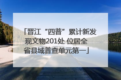 晋江“四普”累计新发现文物201处 位居全省县域普查单元第一