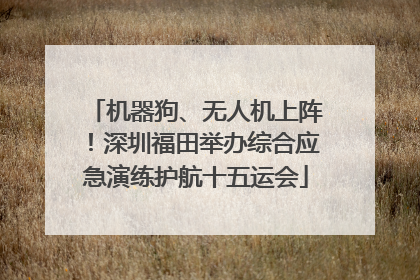 机器狗、无人机上阵！深圳福田举办综合应急演练护航十五运会