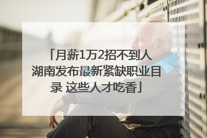 月薪1万2招不到人 湖南发布最新紧缺职业目录 这些人才吃香