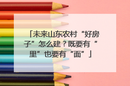 未来山东农村“好房子”怎么建？既要有“里”也要有“面”