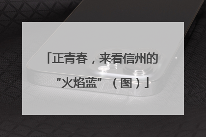 正青春，来看信州的“火焰蓝”（图）
