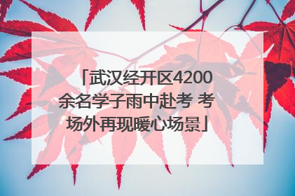 武汉经开区4200余名学子雨中赴考 考场外再现暖心场景
