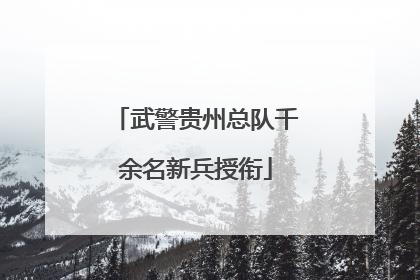 武警贵州总队千余名新兵授衔