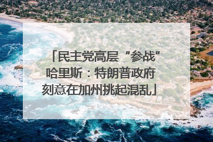 民主党高层“参战” 哈里斯：特朗普政府刻意在加州挑起混乱