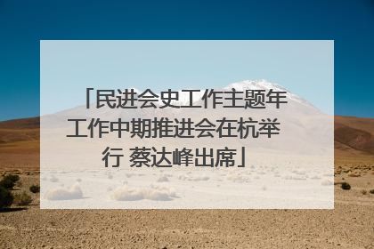民进会史工作主题年工作中期推进会在杭举行 蔡达峰出席