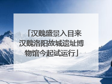 汉魏盛景入目来 汉魏洛阳故城遗址博物馆今起试运行