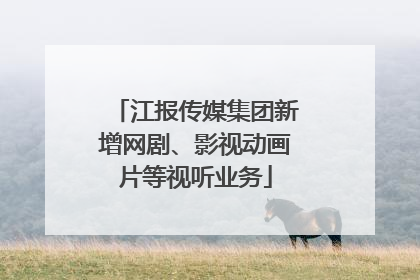 江报传媒集团新增网剧、影视动画片等视听业务