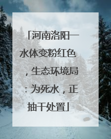 河南洛阳一水体变粉红色，生态环境局：为死水，正抽干处置