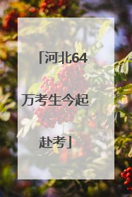 河北64万考生今起赴考
