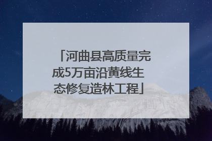 河曲县高质量完成5万亩沿黄线生态修复造林工程