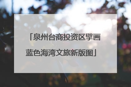 泉州台商投资区擘画蓝色海湾文旅新版图