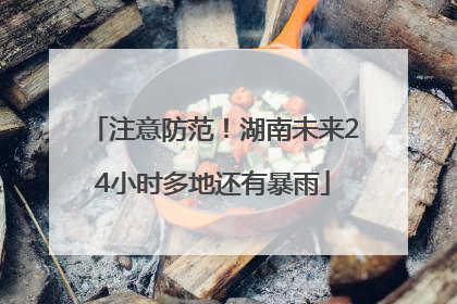 注意防范！湖南未来24小时多地还有暴雨