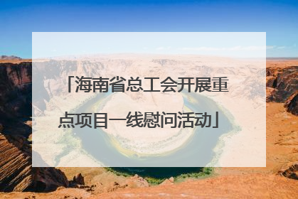 海南省总工会开展重点项目一线慰问活动