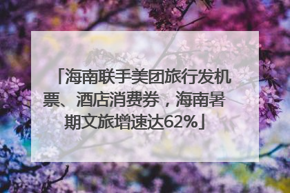 海南联手美团旅行发机票、酒店消费券，海南暑期文旅增速达62%