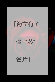 海宁有了一张“芯”名片