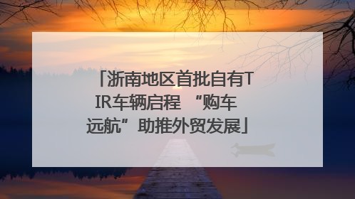 浙南地区首批自有TIR车辆启程 “购车远航”助推外贸发展