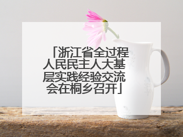 浙江省全过程人民民主人大基层实践经验交流会在桐乡召开