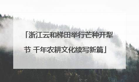 浙江云和梯田举行芒种开犁节 千年农耕文化续写新篇