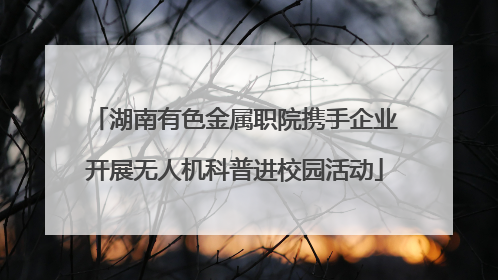 湖南有色金属职院携手企业开展无人机科普进校园活动