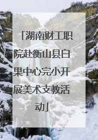 湖南财工职院赴衡山县白果中心完小开展美术支教活动