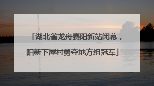 湖北省龙舟赛阳新站闭幕，阳新下屋村勇夺地方组冠军