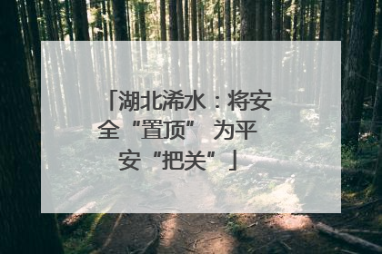 湖北浠水：将安全“置顶” 为平安“把关”
