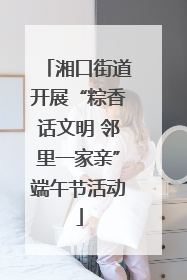 湘口街道开展“粽香话文明 邻里一家亲”端午节活动