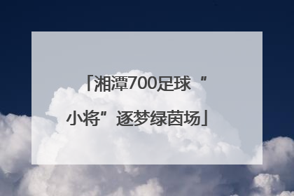 湘潭700足球“小将”逐梦绿茵场