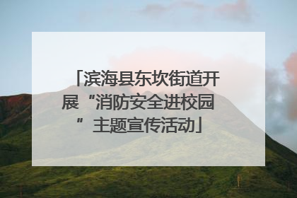 滨海县东坎街道开展“消防安全进校园”主题宣传活动
