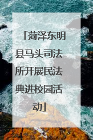 菏泽东明县马头司法所开展民法典进校园活动