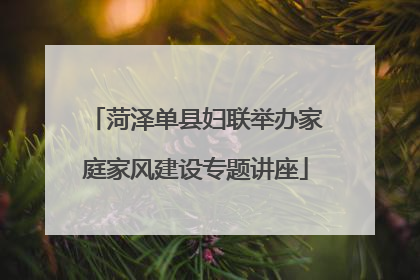 菏泽单县妇联举办家庭家风建设专题讲座