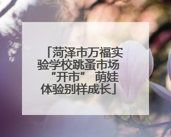 菏泽市万福实验学校跳蚤市场“开市” 萌娃体验别样成长