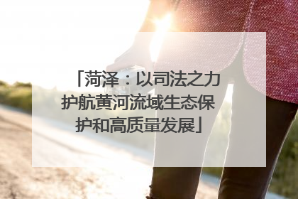 菏泽：以司法之力护航黄河流域生态保护和高质量发展