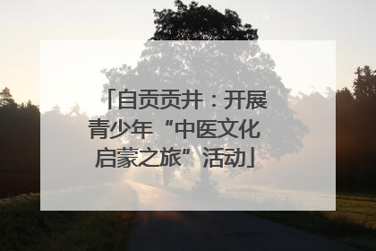自贡贡井：开展青少年“中医文化启蒙之旅”活动