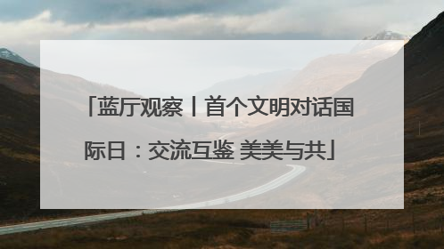 蓝厅观察丨首个文明对话国际日：交流互鉴 美美与共