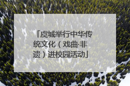 虞城举行中华传统文化（戏曲·非遗）进校园活动