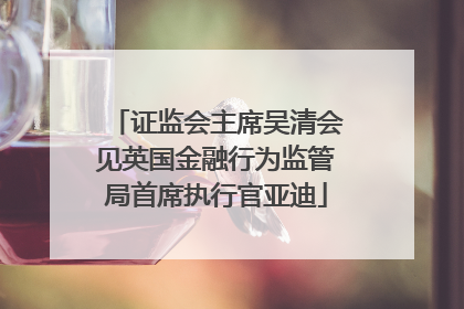 证监会主席吴清会见英国金融行为监管局首席执行官亚迪