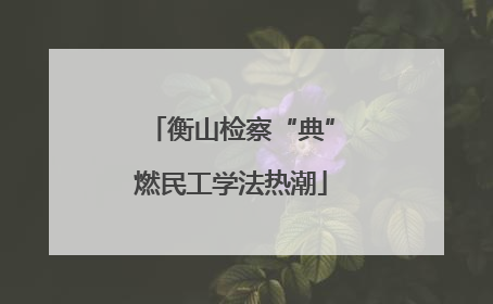 衡山检察“典”燃民工学法热潮