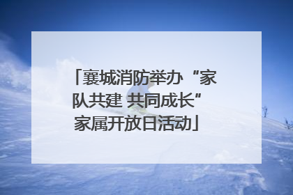 襄城消防举办“家队共建 共同成长”家属开放日活动