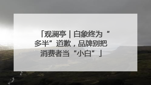 观澜亭｜白象终为“多半”道歉，品牌别把消费者当“小白”