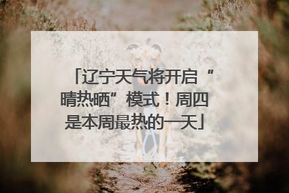 辽宁天气将开启“晴热晒”模式！周四是本周最热的一天