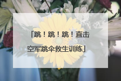 跳！跳！跳！直击空军跳伞救生训练