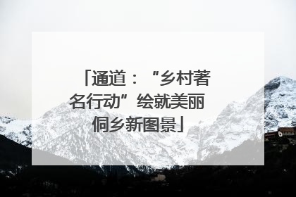 通道：“乡村著名行动”绘就美丽侗乡新图景