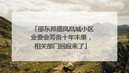 邵东邦盛凤凰城小区业委会筹备十年未果，相关部门回应来了