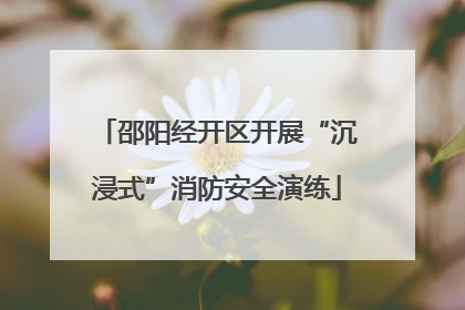 邵阳经开区开展“沉浸式”消防安全演练