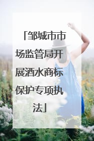 邹城市市场监管局开展酒水商标保护专项执法