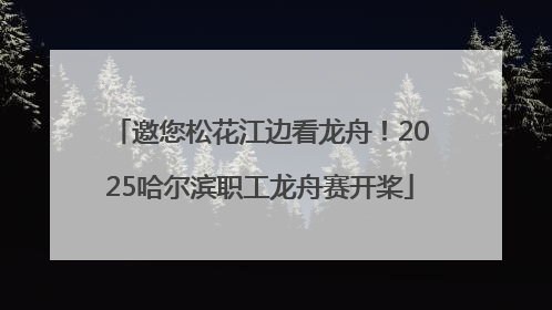 邀您松花江边看龙舟！2025哈尔滨职工龙舟赛开桨