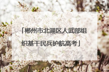 郴州市北湖区人武部组织基干民兵护航高考