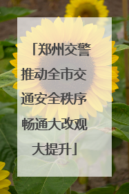 郑州交警推动全市交通安全秩序畅通大改观大提升