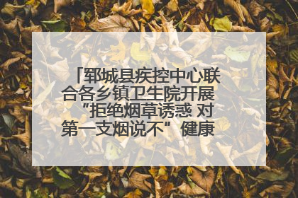 郓城县疾控中心联合各乡镇卫生院开展“拒绝烟草诱惑 对第一支烟说不”健康教育宣传活动